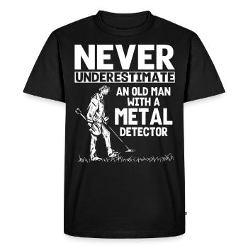 Détection de métaux, détecteur de métaux - T-shirt Premium bio Homme - noir - Devant - Nico (187cm)