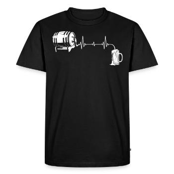 Amateur de bière, buveur de bière, brasseur, brasseur - T-shirt Premium bio Homme - noir - Devant - Nico (187cm)