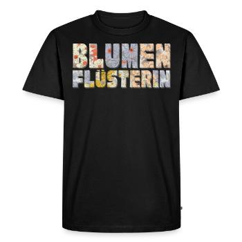 Chuchotement de fleurs, jardinier, fleurs - T-shirt Premium bio Homme - noir - Devant - Nico (187cm)