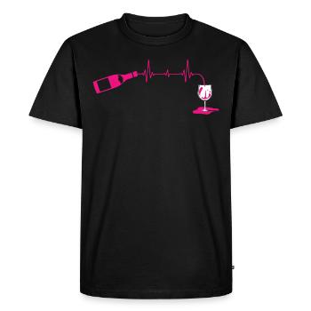 Wine lovers, red wine drinkers - Men's Premium Organic T-Shirt - black - Front - Nico (187cm)