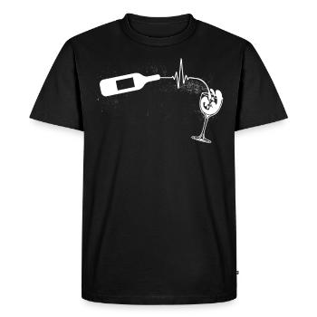 Wine lovers, red wine drinkers - Men's Premium Organic T-Shirt - black - Front - Nico (187cm)