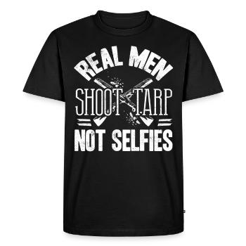 Le vieil homme tire un piège, un tir au piège - T-shirt Premium bio Homme - noir - Devant - Nico (187cm)