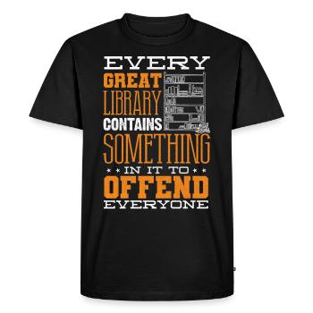 Librarian, Library - Men's Premium Organic T-Shirt - black - Front - Nico (187cm)