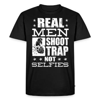 Le vieil homme tire un piège, un tir au piège - T-shirt Premium bio Homme - noir - Devant - Nico (187cm)
