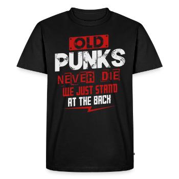 Old Punks Never Die, Musique Punk - T-shirt Premium bio Homme - noir - Devant - Nico (187cm)