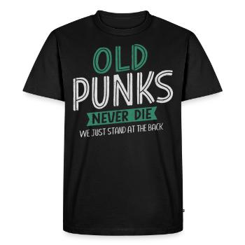 Old Punks Never Die, Musique Punk - T-shirt Premium bio Homme - noir - Devant - Nico (187cm)