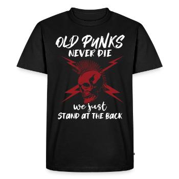 Old Punks Never Die, Musique Punk - T-shirt Premium bio Homme - noir - Devant - Nico (187cm)