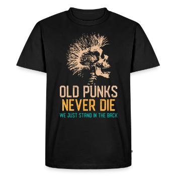 Old Punks Never Die, Musique Punk - T-shirt Premium bio Homme - noir - Devant - Nico (187cm)
