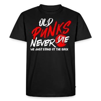 Old Punks Never Die, Musique Punk - T-shirt Premium bio Homme - noir - Devant - Nico (187cm)