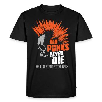 Old Punks Never Die, Musique Punk - T-shirt Premium bio Homme - noir - Devant - Nico (187cm)