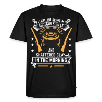 Tir au piège, argile - T-shirt Premium bio Homme - noir - Devant - Nico (187cm)