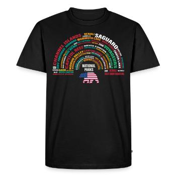 Parcs nationaux des États-Unis, Parc national, Denali, Redwood - T-shirt Premium bio Homme - noir - Devant - Nico (187cm)