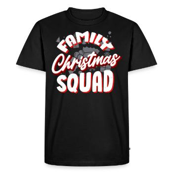 Fête de Noël de la famille, Fête de Noël - T-shirt Premium bio Homme - noir - Devant - Nico (187cm)
