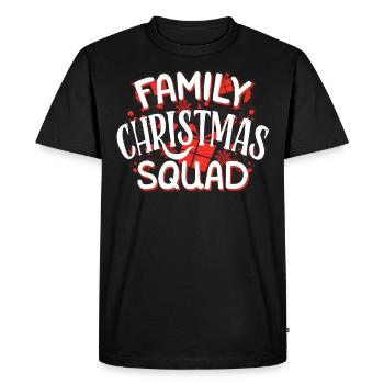 Fête de Noël de la famille, Fête de Noël - T-shirt Premium bio Homme - noir - Devant - Nico (187cm)