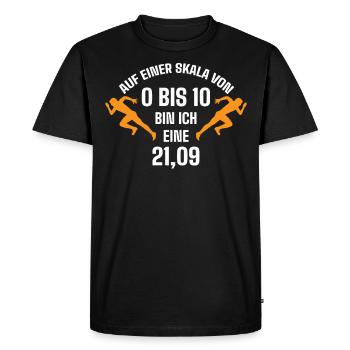 Semi-marathon, marathon, coureur - T-shirt Premium bio Homme - noir - Devant - Nico (187cm)