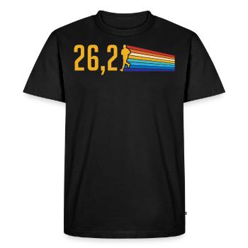 Semi-marathon, marathon, coureur - T-shirt Premium bio Homme - noir - Devant - Nico (187cm)