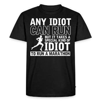 Semi-marathon, marathon, coureur - T-shirt Premium bio Homme - noir - Devant - Nico (187cm)