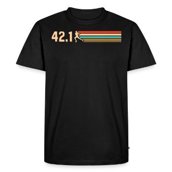 Semi-marathon, marathon, coureur - T-shirt Premium bio Homme - noir - Devant - Nico (187cm)