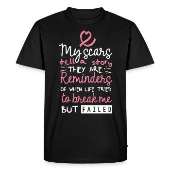 Sensibilisation au cancer du sein - T-shirt Premium bio Homme - noir - Devant - Nico (187cm)