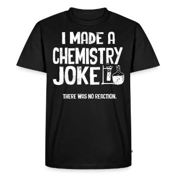 Professeur de chimie, blague de chimie - T-shirt Premium bio Homme - noir - Devant - Nico (187cm)
