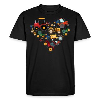 tractors, tractor, tractor lover, farmer - Men's Premium Organic T-Shirt - black - Front - Nico (187cm)