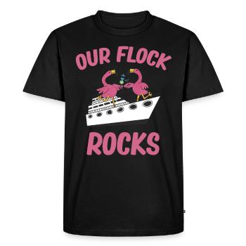 Our herd rocks, - Men's Premium Organic T-Shirt - black - Front - Nico (187cm)