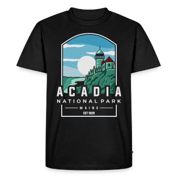 Parc national Acadia - T-shirt Premium bio Homme - noir - Devant - Nico (187cm)