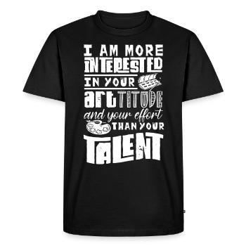 Professeur d’art, intéressé par l’effort d’artitude - T-shirt Premium bio Homme - noir - Devant - Nico (187cm)
