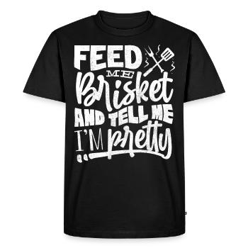 Brisketliebhaber, Briskets, BBQ - Men's Premium Organic T-Shirt - black - Front - Nico (187cm)