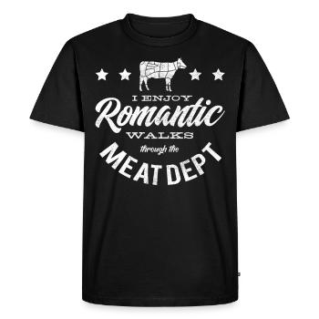 Amateurs de viande, viande, porc, BBQ - T-shirt Premium bio Homme - noir - Devant - Nico (187cm)