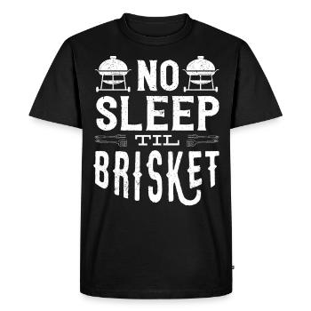 Brisketliebhaber, Briskets, BBQ - Men's Premium Organic T-Shirt - black - Front - Nico (187cm)