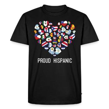Fier hispanique - T-shirt Premium bio Homme - noir - Devant - Nico (187cm)