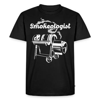 Smokoligist, BBQ, Grill, - T-shirt Premium bio Homme - noir - Devant - Nico (187cm)