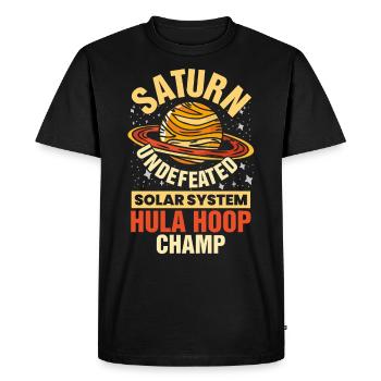 Saturne Planète, Planètes, Univers - T-shirt Premium bio Homme - noir - Devant - Nico (187cm)