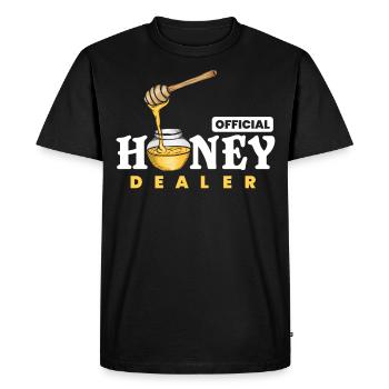 Honey Merchant, Honey Comp, - Men's Premium Organic T-Shirt - black - Front - Nico (187cm)