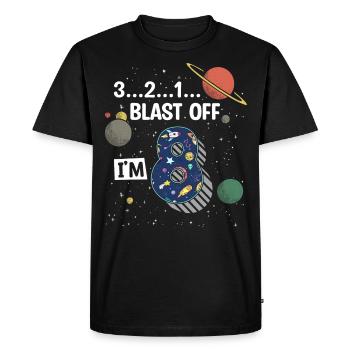 Blast Off J’ai 8 ans, 8ème anniversaire - T-shirt Premium bio Homme - noir - Devant - Nico (187cm)