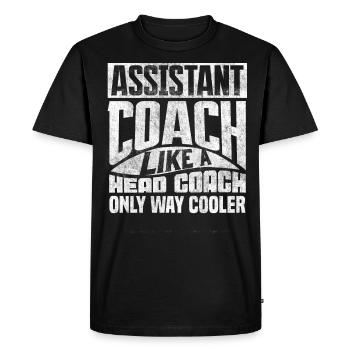 Co-Trainer, Coaching - Men's Premium Organic T-Shirt - black - Front - Nico (187cm)