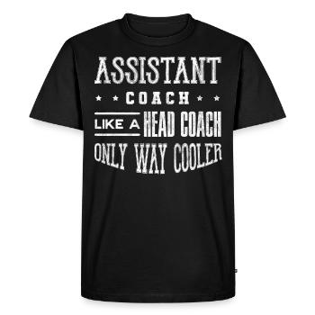 Co-Trainer, Coaching - Men's Premium Organic T-Shirt - black - Front - Nico (187cm)