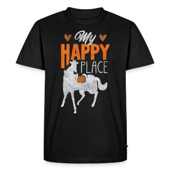 Horseback riding - Men's Premium Organic T-Shirt - black - Front - Nico (187cm)