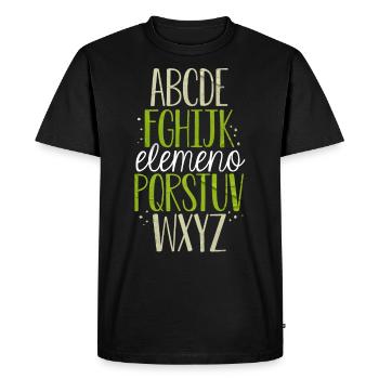 ABCs Hello Kindergarten Back to School - Men's Premium Organic T-Shirt - black - Front - Nico (187cm)