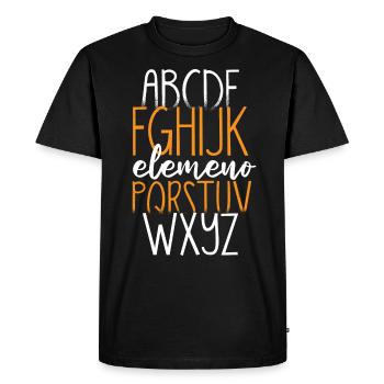 ABCs Hello Kindergarten Back to School - Men's Premium Organic T-Shirt - black - Front - Nico (187cm)