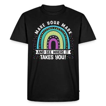 Make a sign and see - Men's Premium Organic T-Shirt - black - Front - Nico (187cm)