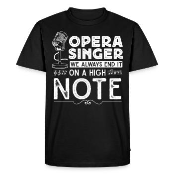 Chanteur d’opéra, voix, opéra - T-shirt Premium bio Homme - noir - Devant - Nico (187cm)