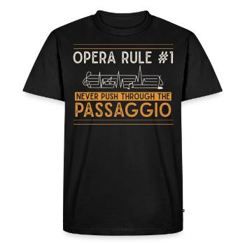Chanteur d’opéra, voix, opéra - T-shirt Premium bio Homme - noir - Devant - Nico (187cm)