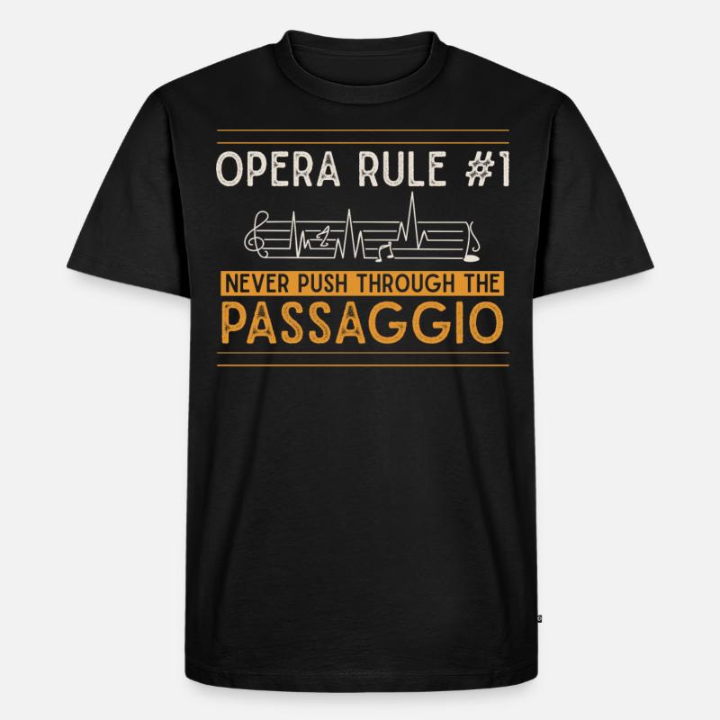Opernsänger, Gesang, Opera - Männer Premium Bio T-Shirt - Schwarz