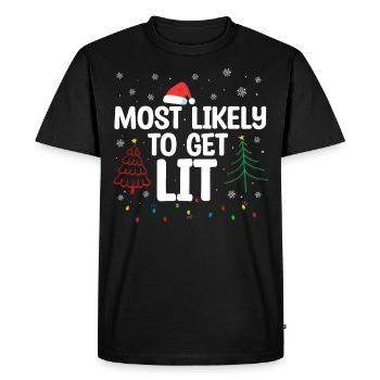 Christmas Quote, Funny Christmas Quote - Men's Premium Organic T-Shirt - black - Front - Nico (187cm)