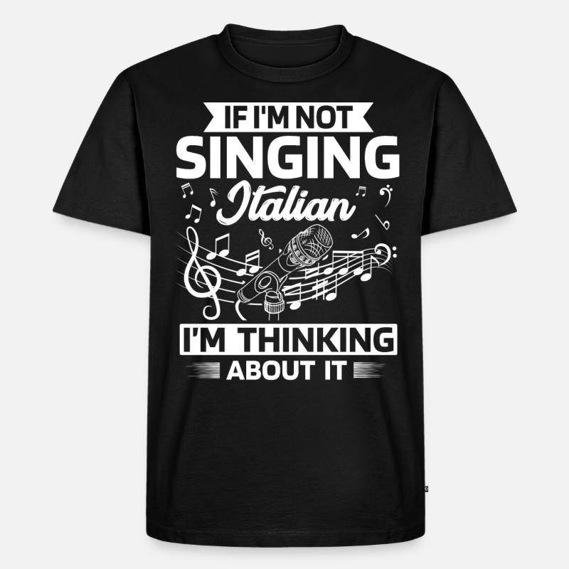 Opernsänger, Gesang, Opera - Männer Premium Bio T-Shirt - Schwarz