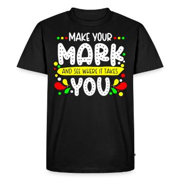 Make a sign and see - Men's Premium Organic T-Shirt - black - Front - Nico (187cm)