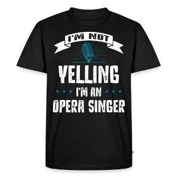 Chanteur d’opéra, voix, opéra - T-shirt Premium bio Homme - noir - Devant - Nico (187cm)