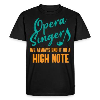 Chanteur d’opéra, voix, opéra - T-shirt Premium bio Homme - noir - Devant - Nico (187cm)